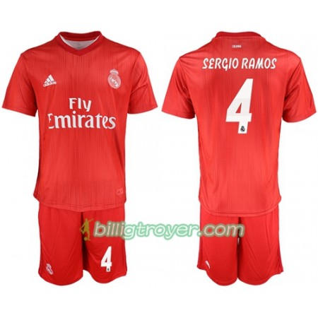 Billige Fotballdrakter Real Madrid Sergio Ramos 4 Barn Tredjedraktsett 2018/19 Kortermet